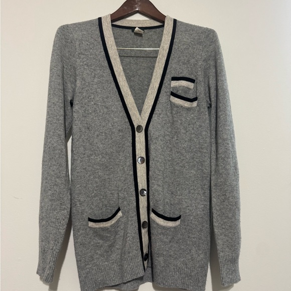 J. Crew Sweaters - J. Crew Gray Wool-Cashmere Blend Sweater Cardigan Button Up Cardigan size Large